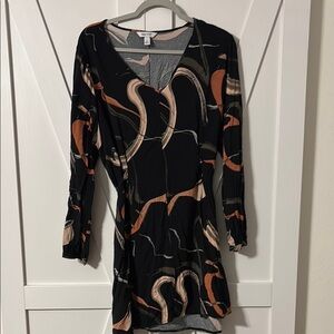 Black and Orange Women's Tunic Shirt